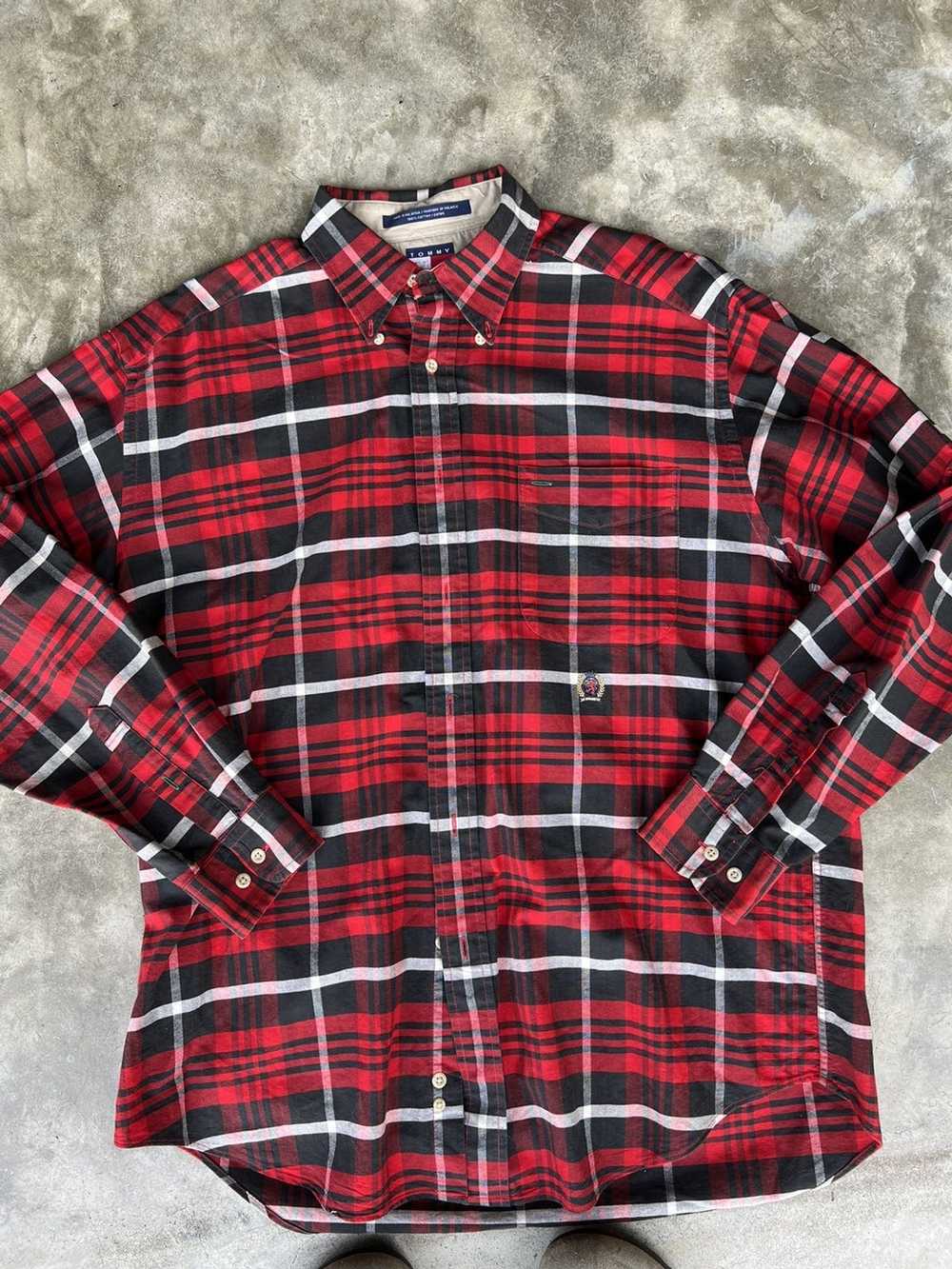 Tommy Hilfiger Vintage Tommy Hilfiger Plaid Butto… - image 1