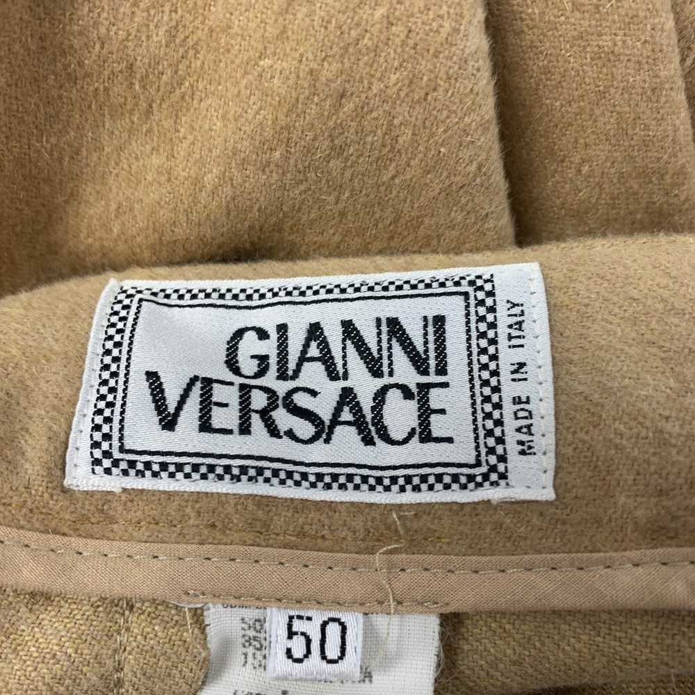 Gianni Versace Vintage Tan Angora Wool Pleated Dr… - image 4