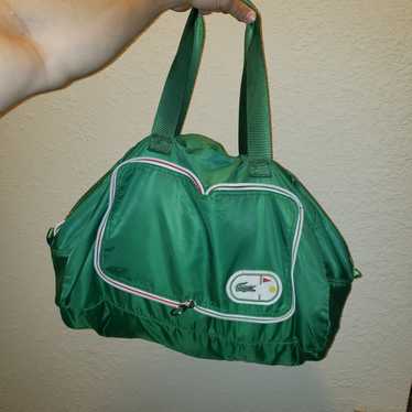New Vintage LACOSTE L71 Women's Shoulder BACKPACK Bag Casual 11 Forest Green