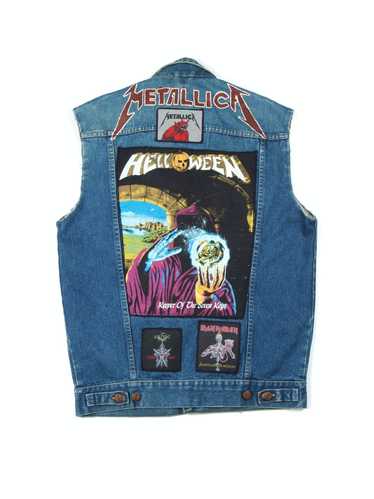 KILL CITY Studded DENIM ROCKER PUNK ROCK JEANS JACKET VEST Custom