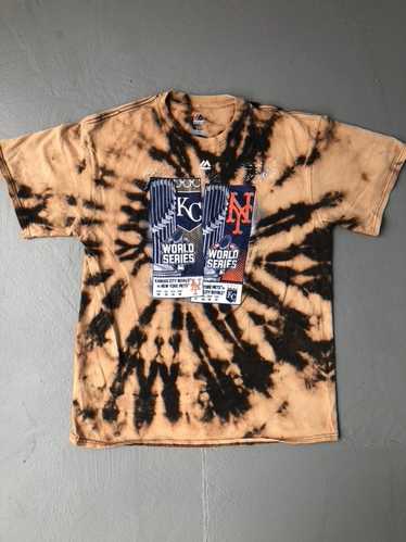 Custom Custom Bleach Tie-Dyed Royals Mets World Se