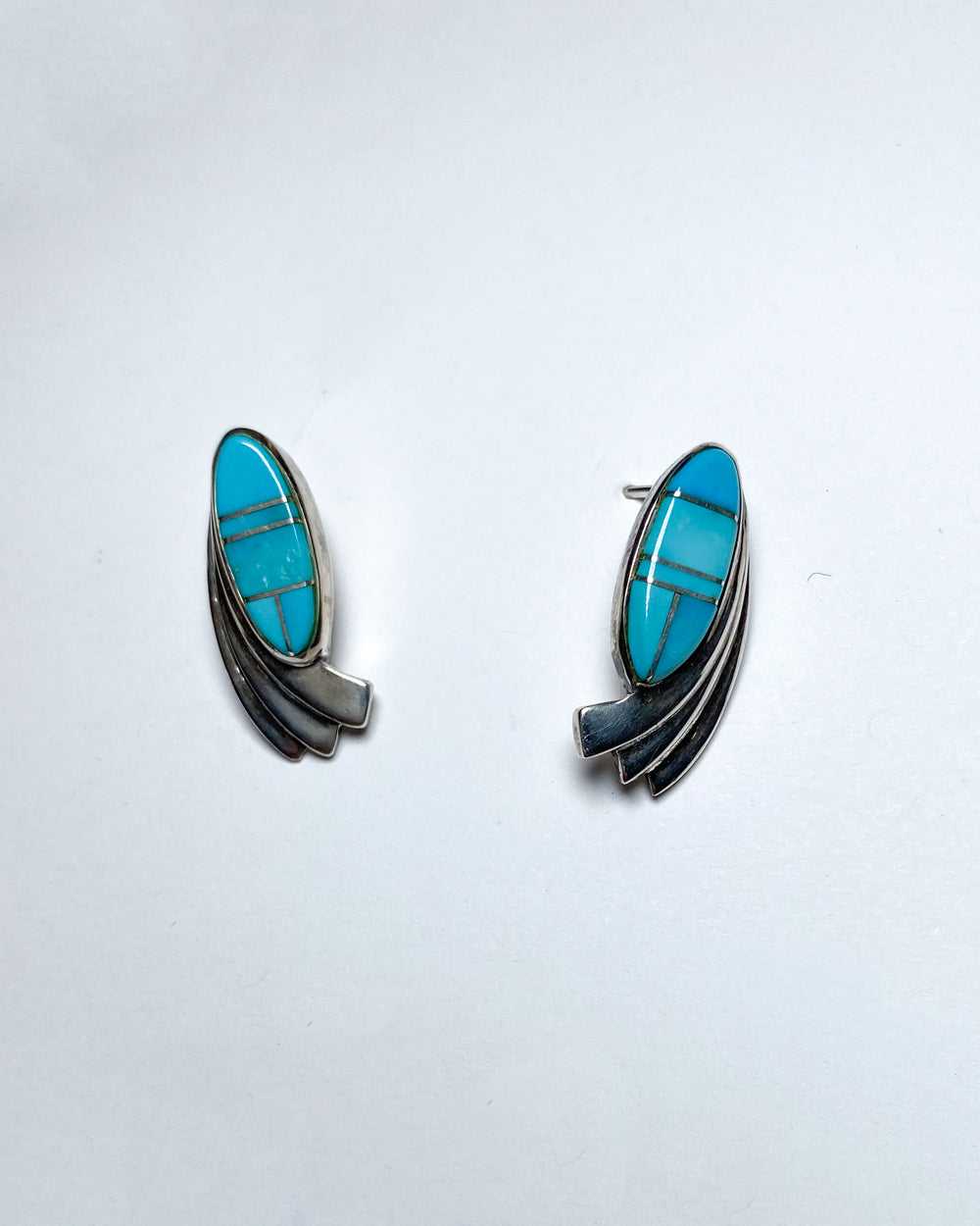BGM / 925 Sterling Silver with Turquoise Earring - image 3