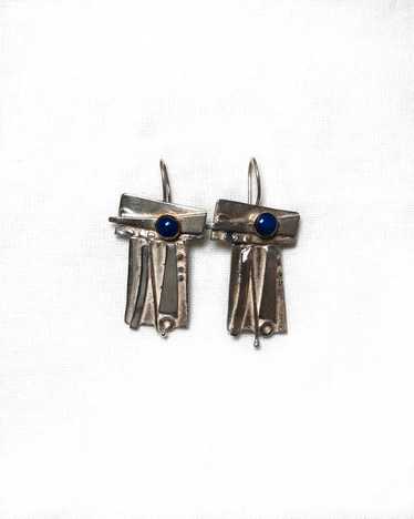 Silver and Lapis Earrings - image 1