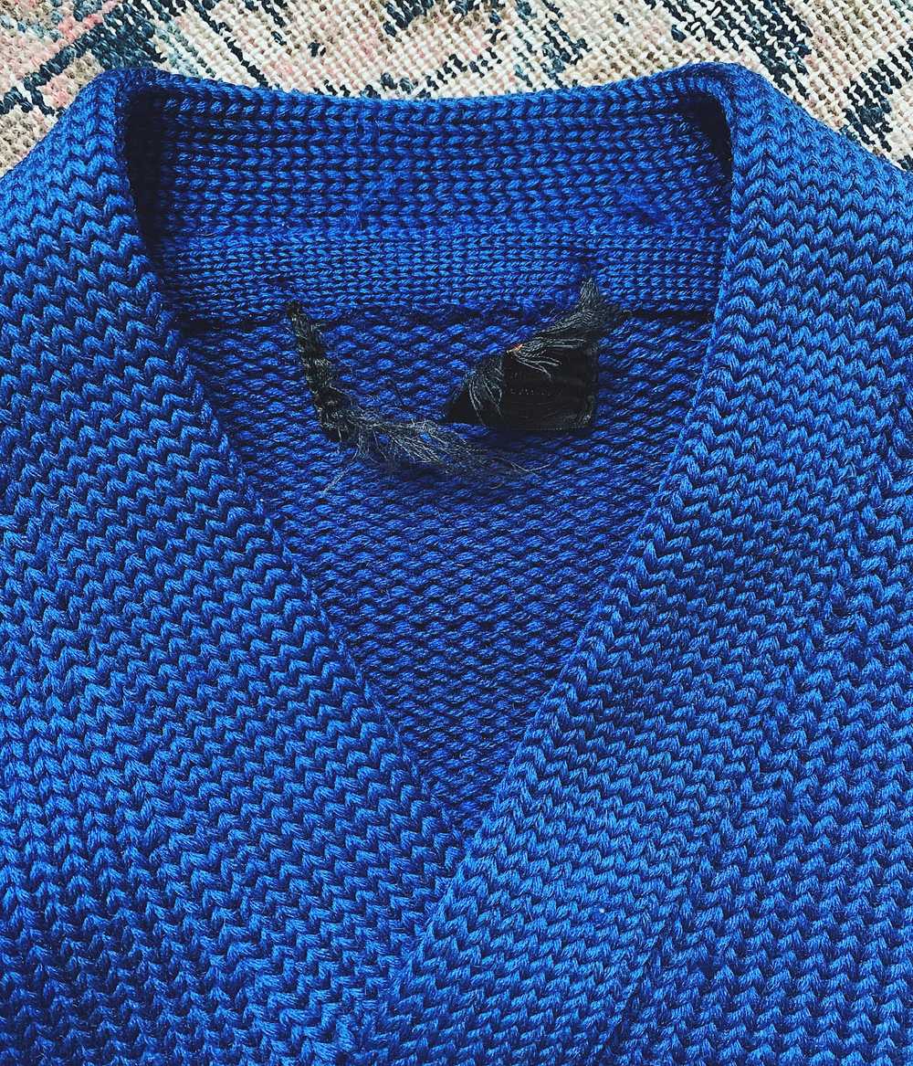 Vintage Blue Varsity Sweater - image 4