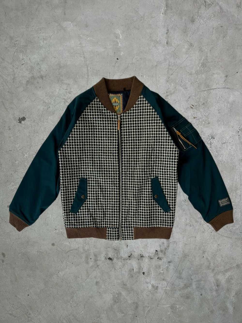 Vintage Mischief Japan Sashiko Stitch Bomber Jack… - image 1