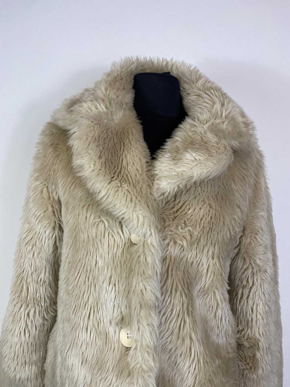 1990s - Y2K BNCI Beige Faux Fur Coat - image 2