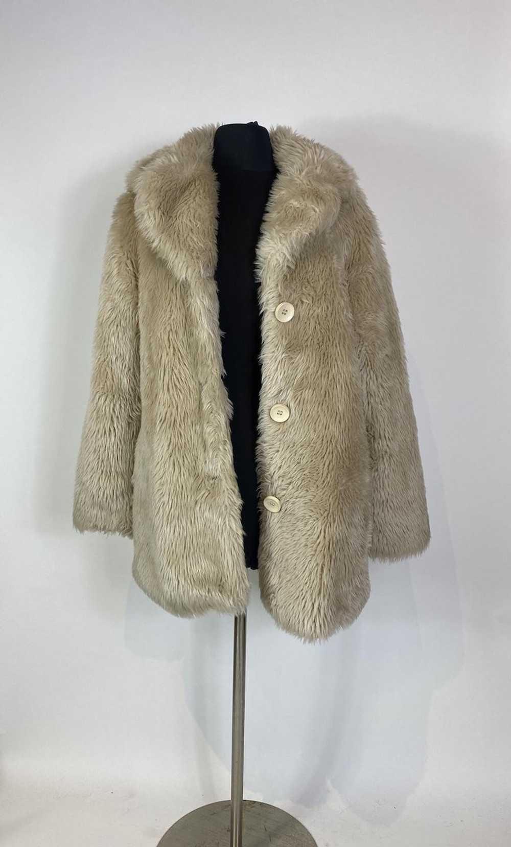 1990s - Y2K BNCI Beige Faux Fur Coat - image 5