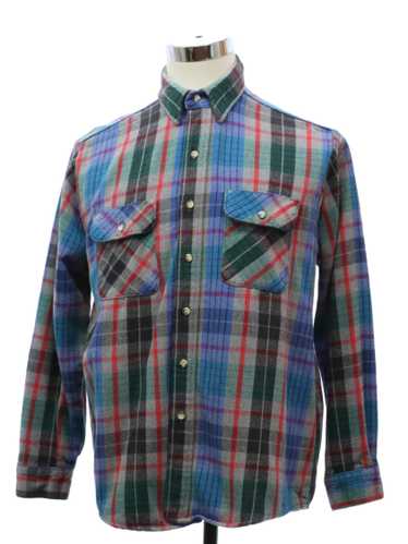 1980's Five Brothers Mens Heavy Cotton Flannel Shi