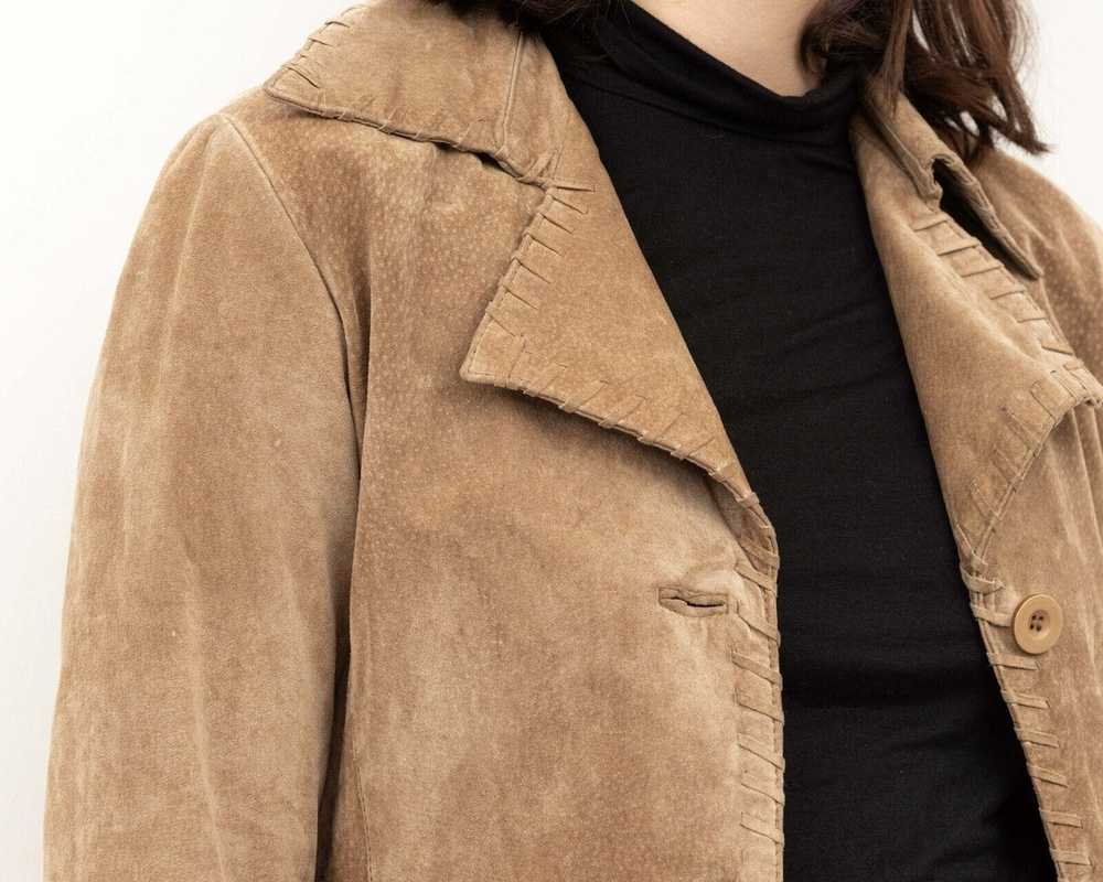 Other × Vintage Suede Genuine Leather Jacket Long… - image 5