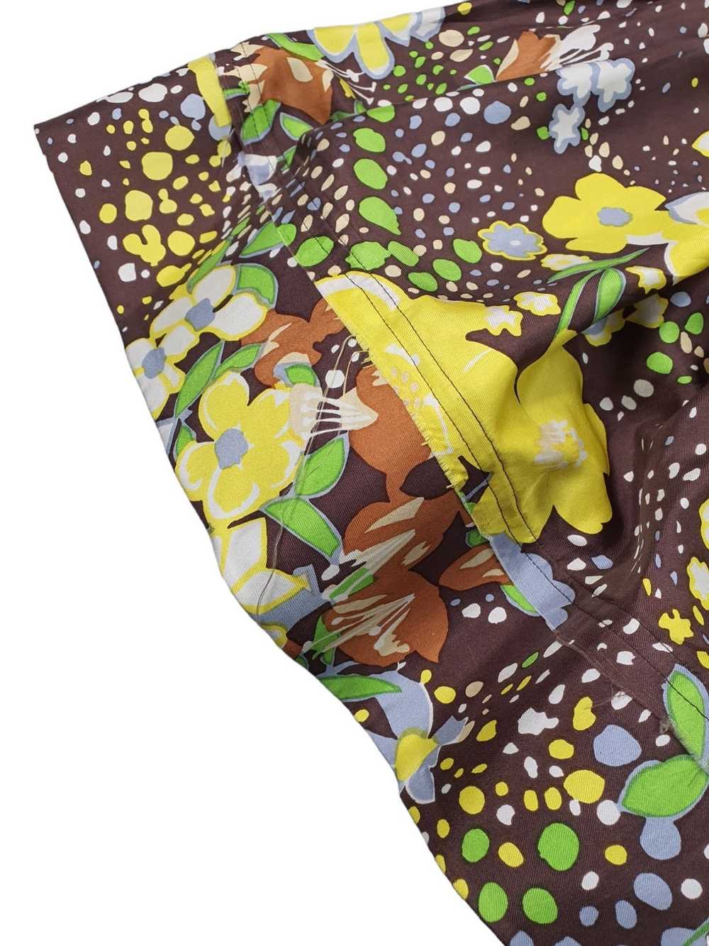Patrizia Pepe Brown Floral Pattern Silk Skirt Siz… - image 5