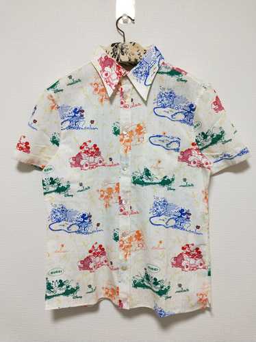 Gucci 'Mickey and Minnie' Camp Collar Shirt