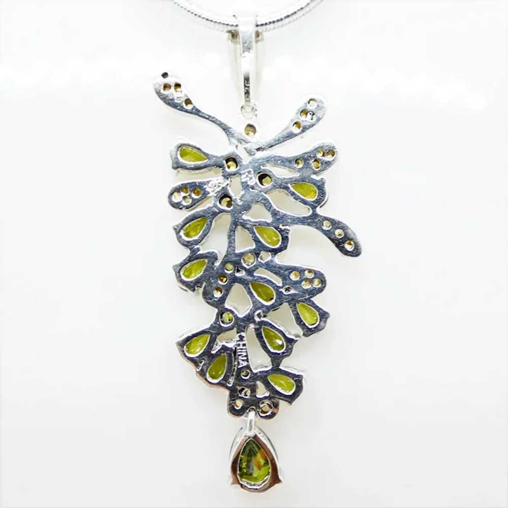 Sterling Silver Tourmaline Bladderwrack Seaweed P… - image 2