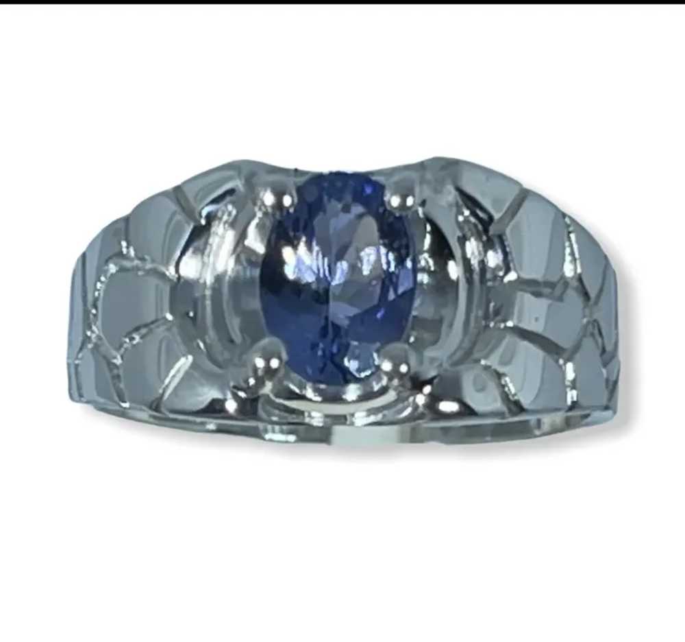 14k Tanzanite Male Ring, free resize - image 4