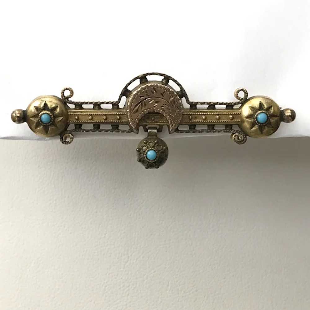 Antique Etruscan Revival Honeymoon Pin - image 3