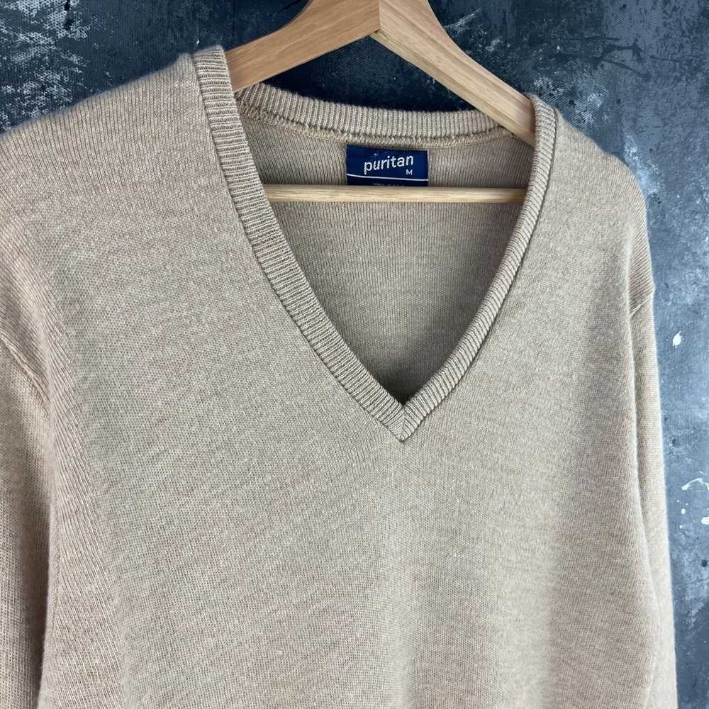 Vintage Vintage 80’s V-neck knit sweater - image 2