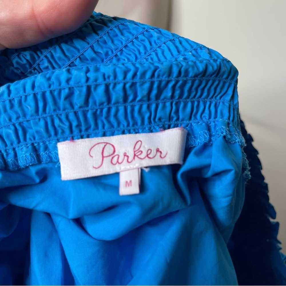 Parker Parker blue cotton cold shoulder bell slee… - image 4