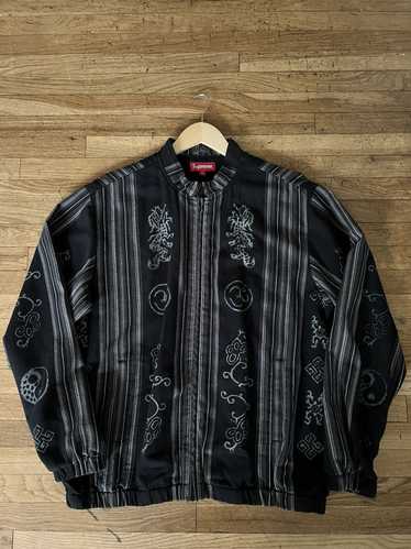 Supreme Supreme Black Woven Striped Batik Jacket … - image 1
