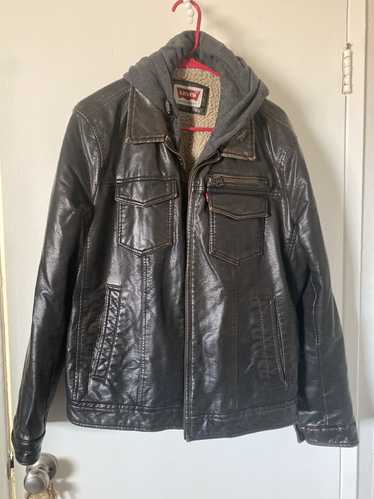 Levi's Levi’s faux leather hooded jacket