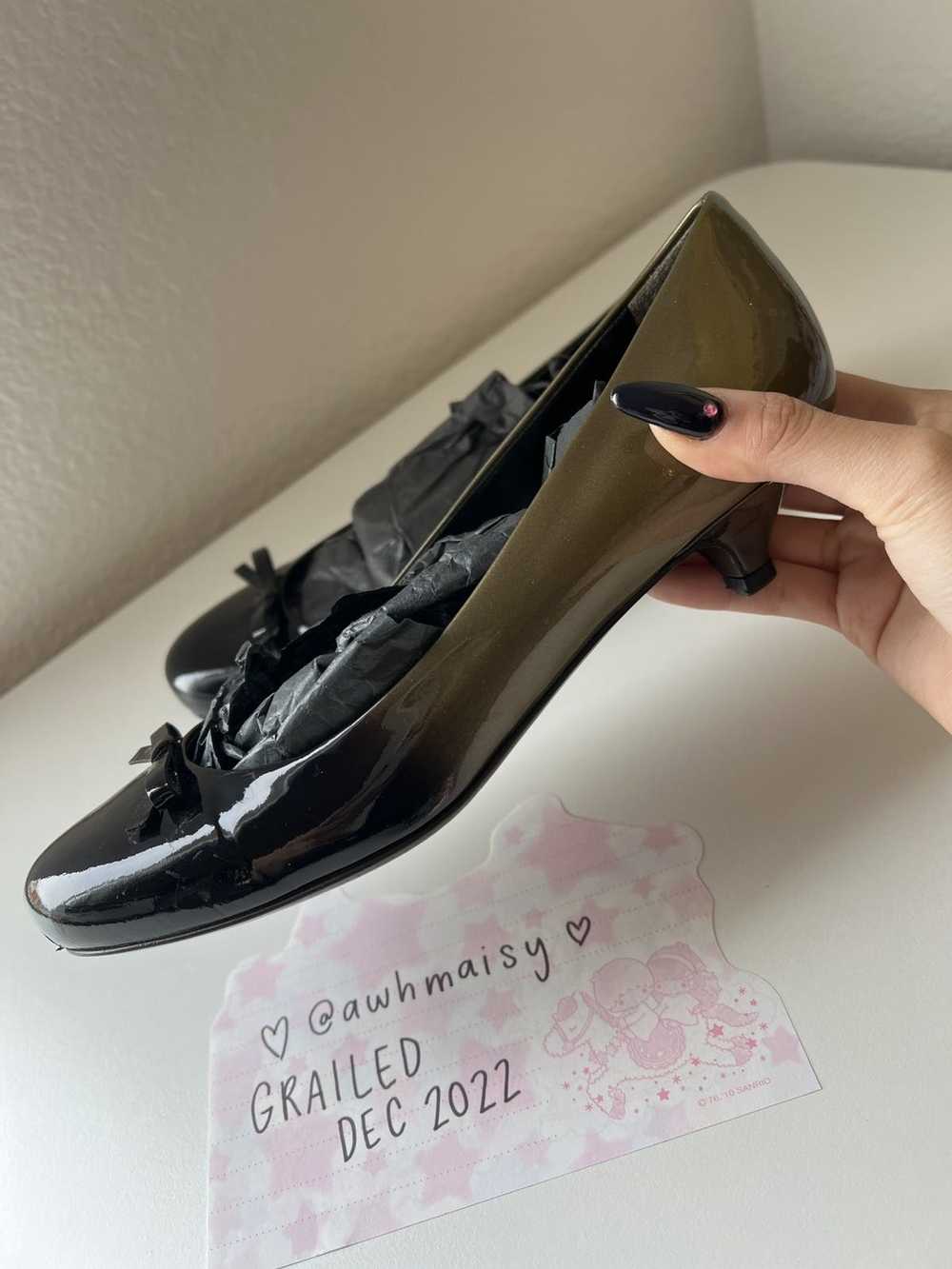 Prada prada textured paint kitten heels (black x … - image 2