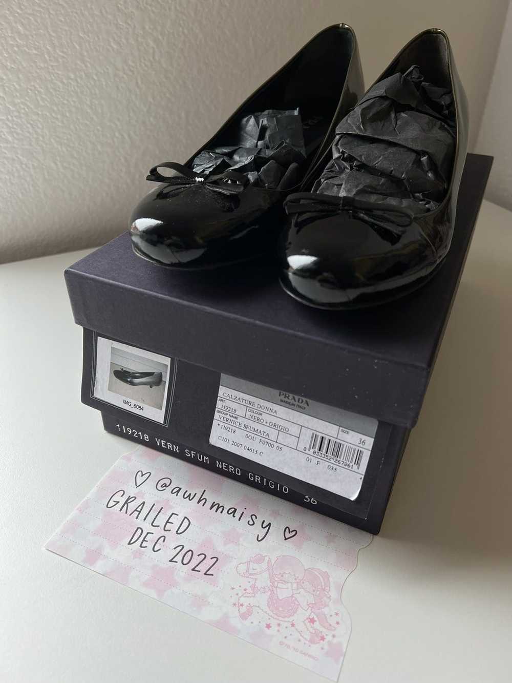 Prada prada textured paint kitten heels (black x … - image 3