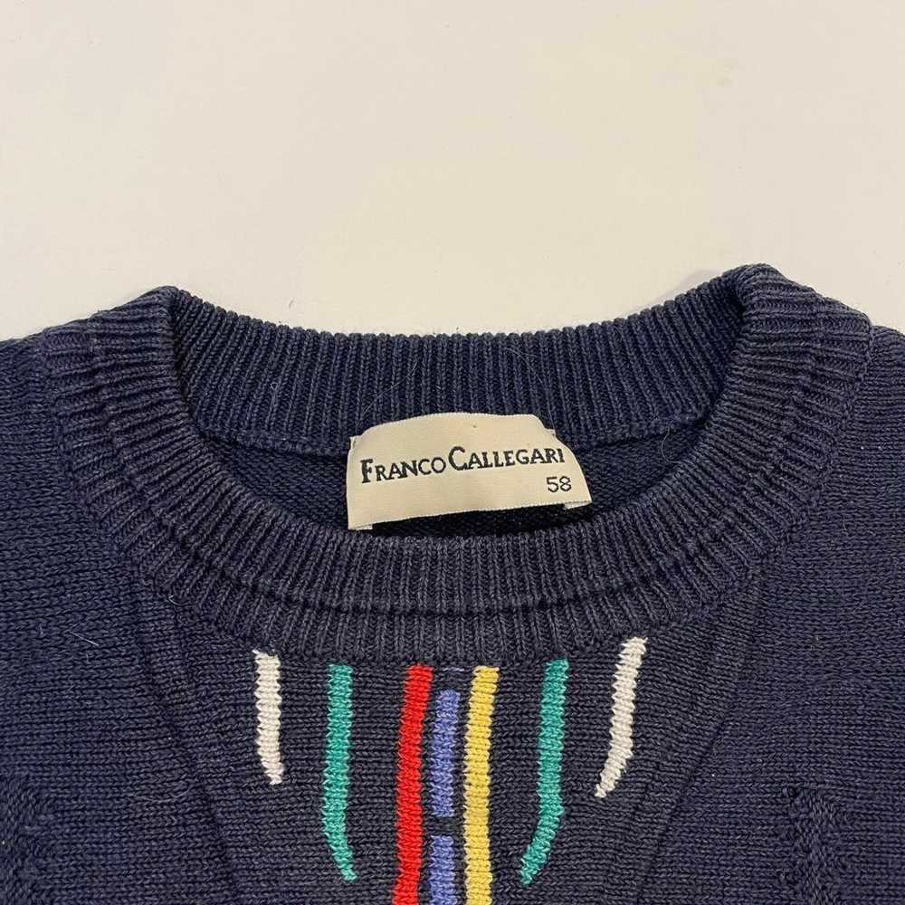 Vintage Franco Callegari navy sweater jumper coog… - image 4