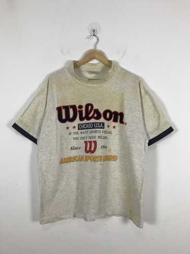 Vintage Wilson T-shirt Athletic Wear Baseball Tee Made In USA Mens