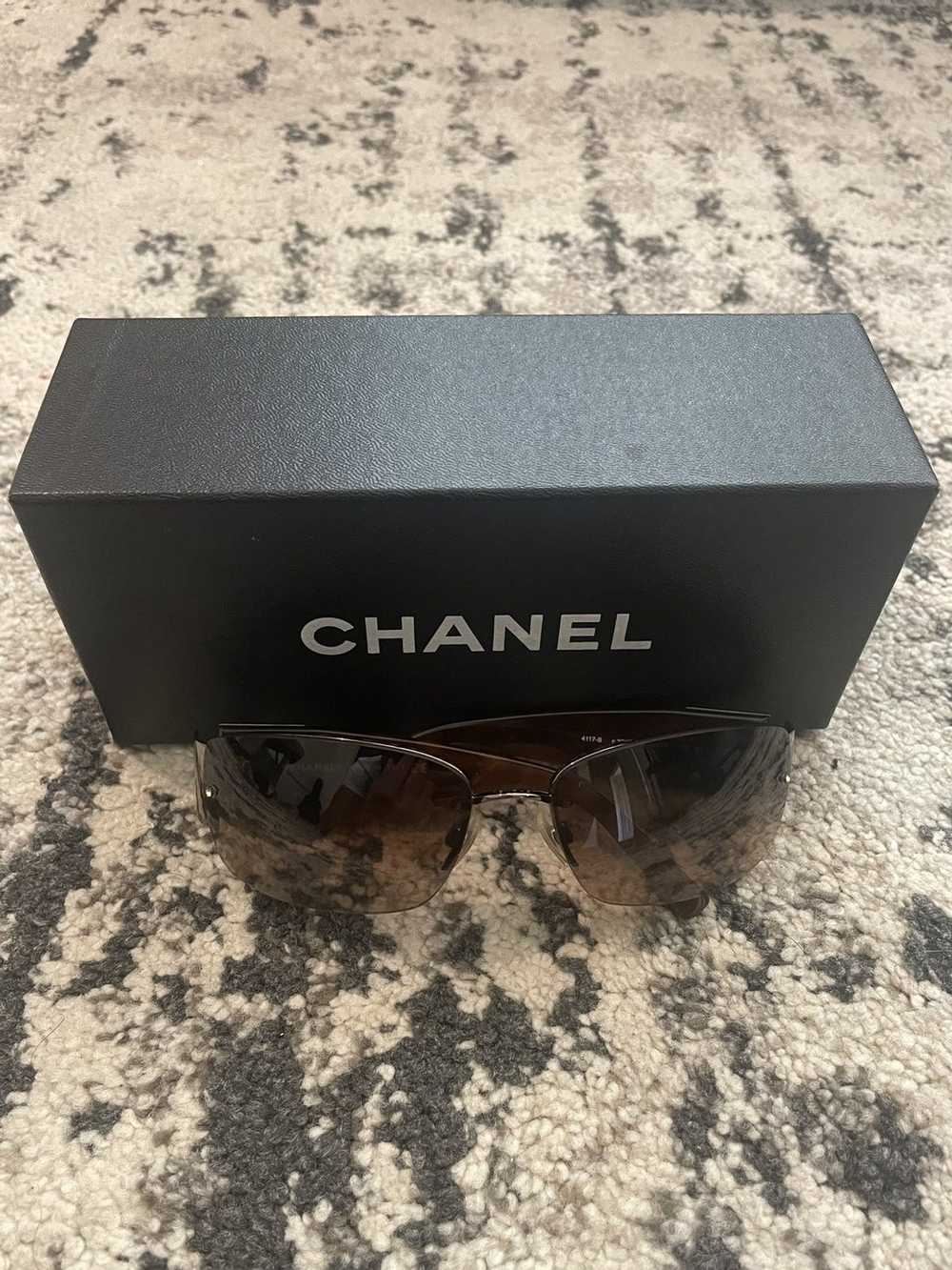 Chanel Vintage Chanel Tortoise Crystal Sunglasses - image 2