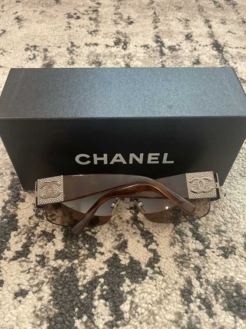 Chanel Vintage Chanel Tortoise Crystal Sunglasses - image 3