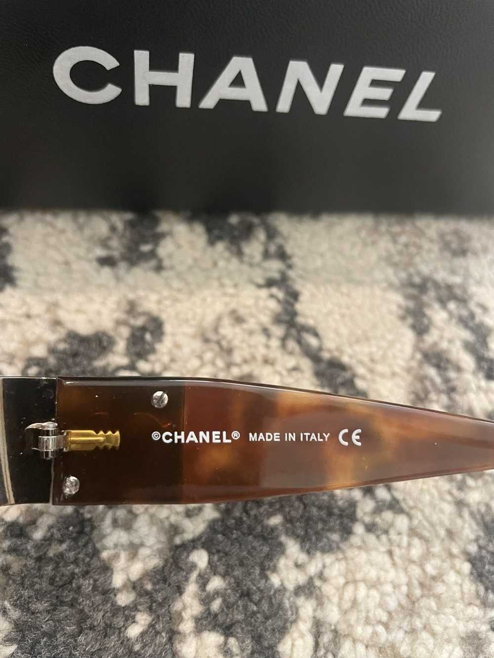 Chanel Vintage Chanel Tortoise Crystal Sunglasses - image 6