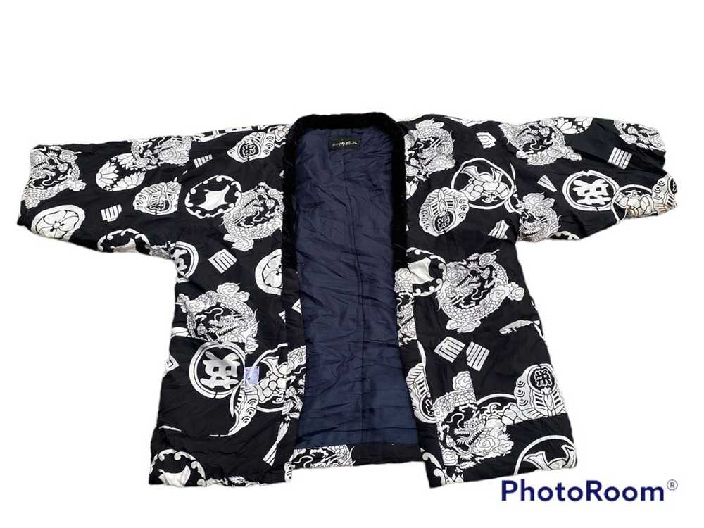 Cloak × Kimono Japan Dragon RARE VINTAGE HAIOKI K… - image 1