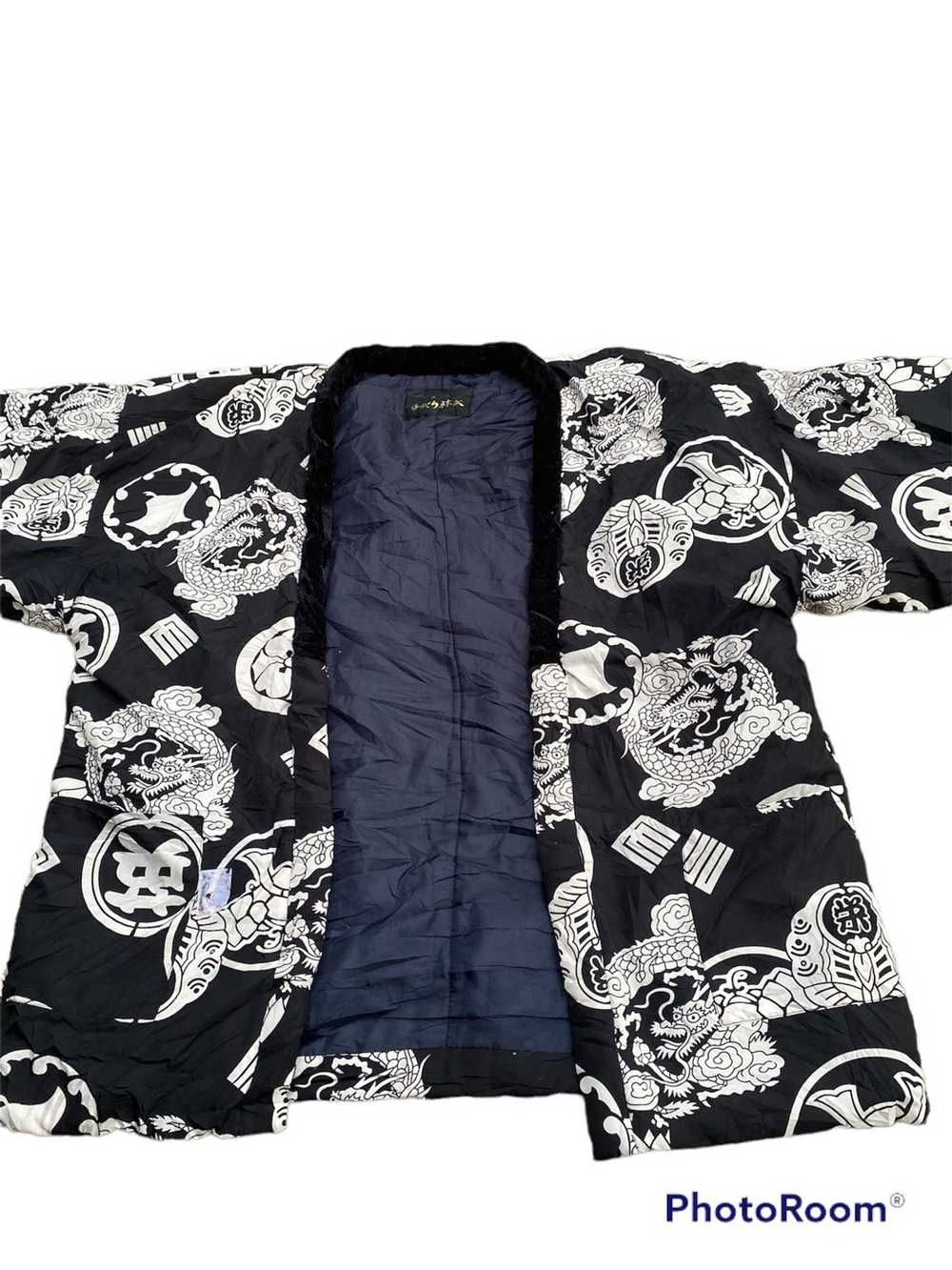 Cloak × Kimono Japan Dragon RARE VINTAGE HAIOKI K… - image 3