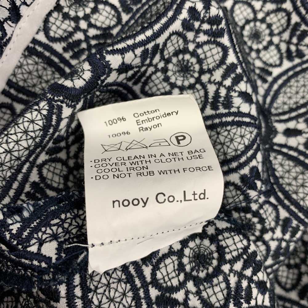Other NOOY Navy & White Embroidered Cotton Aline … - image 4