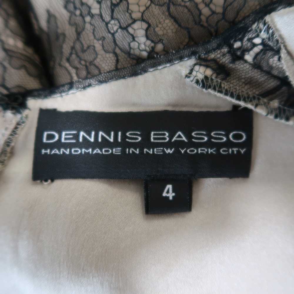 Other DENNIS BASSO Beige Black Lace Overlay Long … - image 8