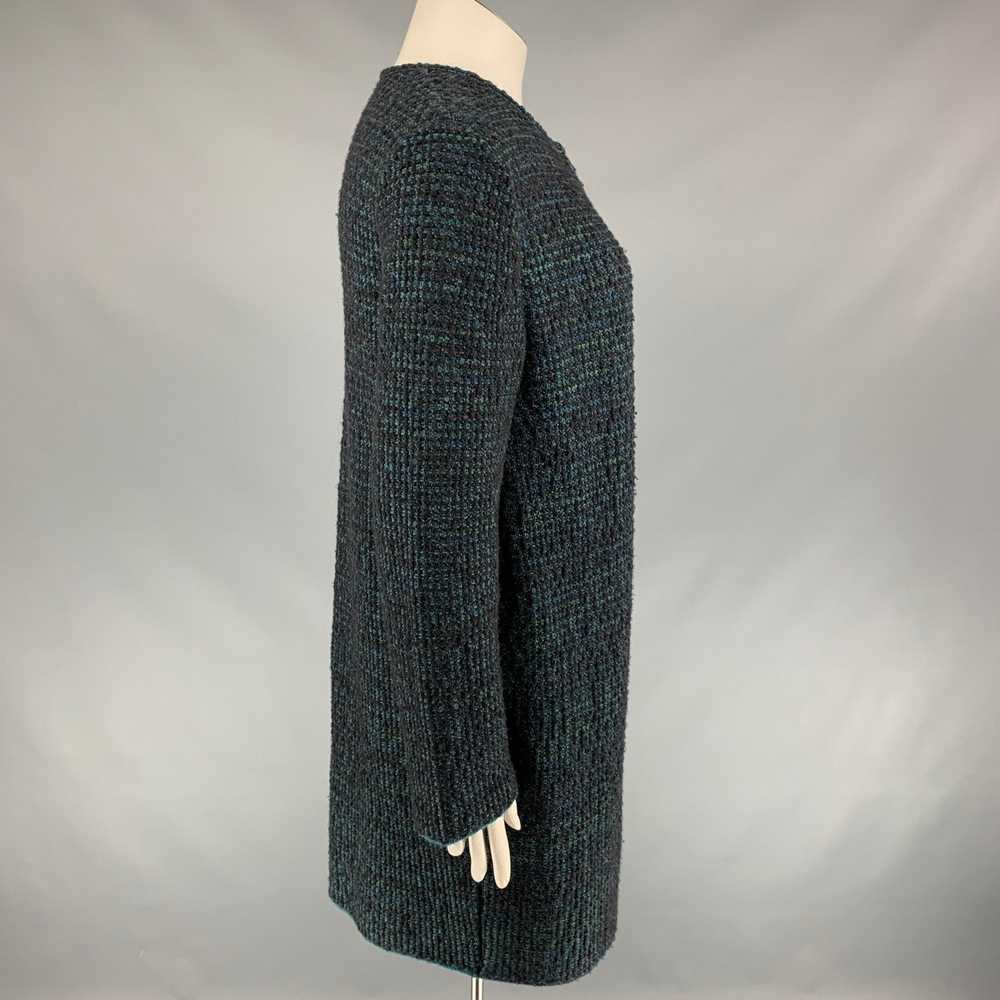 Missoni Charcoal & Green Knitted Wool Blend Coat - image 3