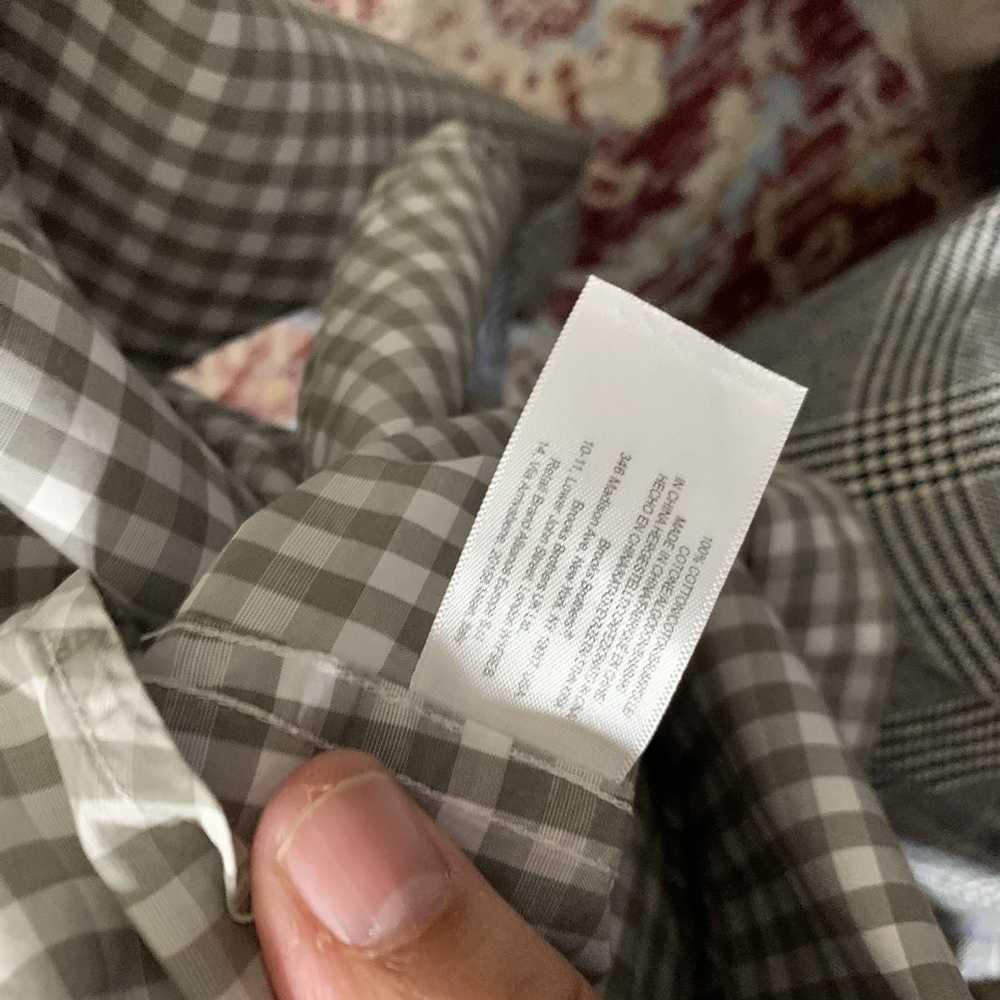 Brooks Brothers Gingham Check Convertible sleeves… - image 11