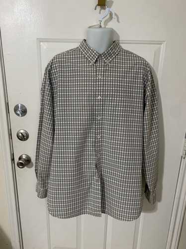 Brooks Brothers Gingham Check Convertible sleeves… - image 1