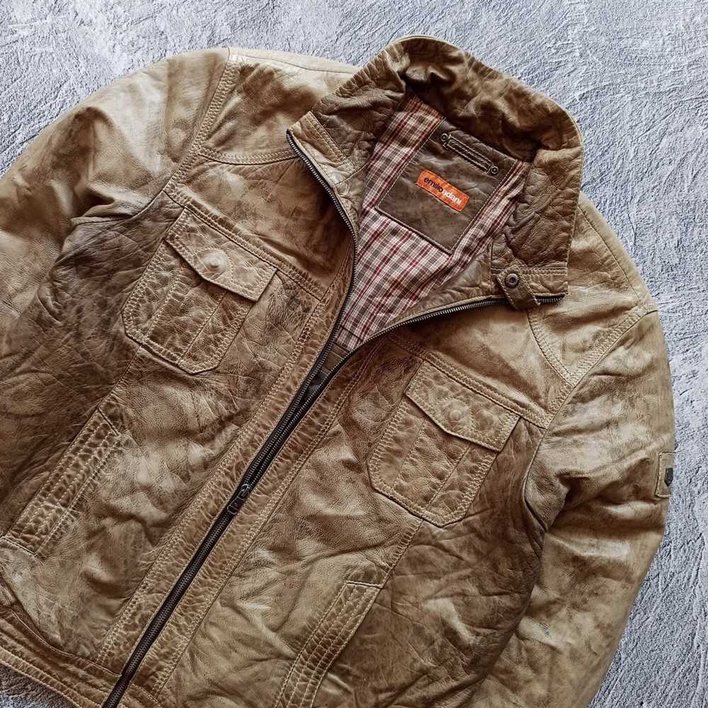 Leather Jacket × Luxury × Vintage Vintage 1980 le… - image 4