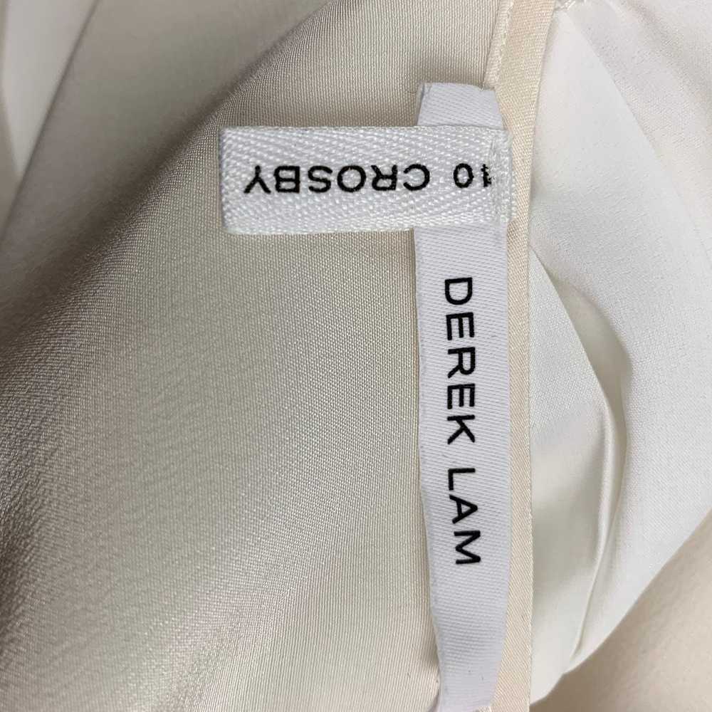 Derek Lam Cream White Silk Pleated Long Sleeve Bl… - image 5