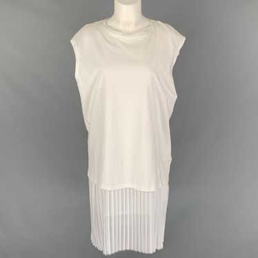 Each X Other White Cotton & Polyester Pleated Dre… - image 1