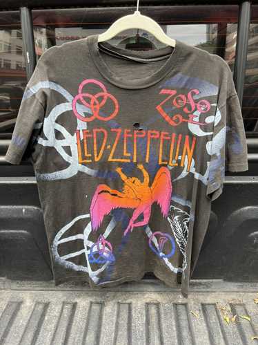 Vintage Led Zeppelin All Over Print Shirt with 4-L