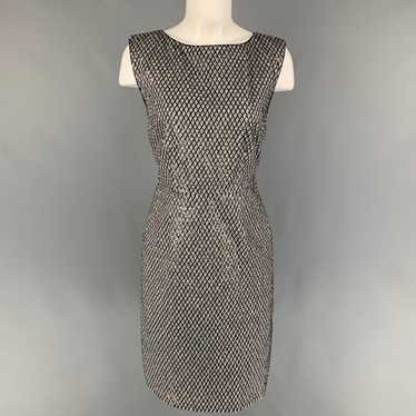 Marc Jacobs Gray Black Silk Sequined Shift Dress