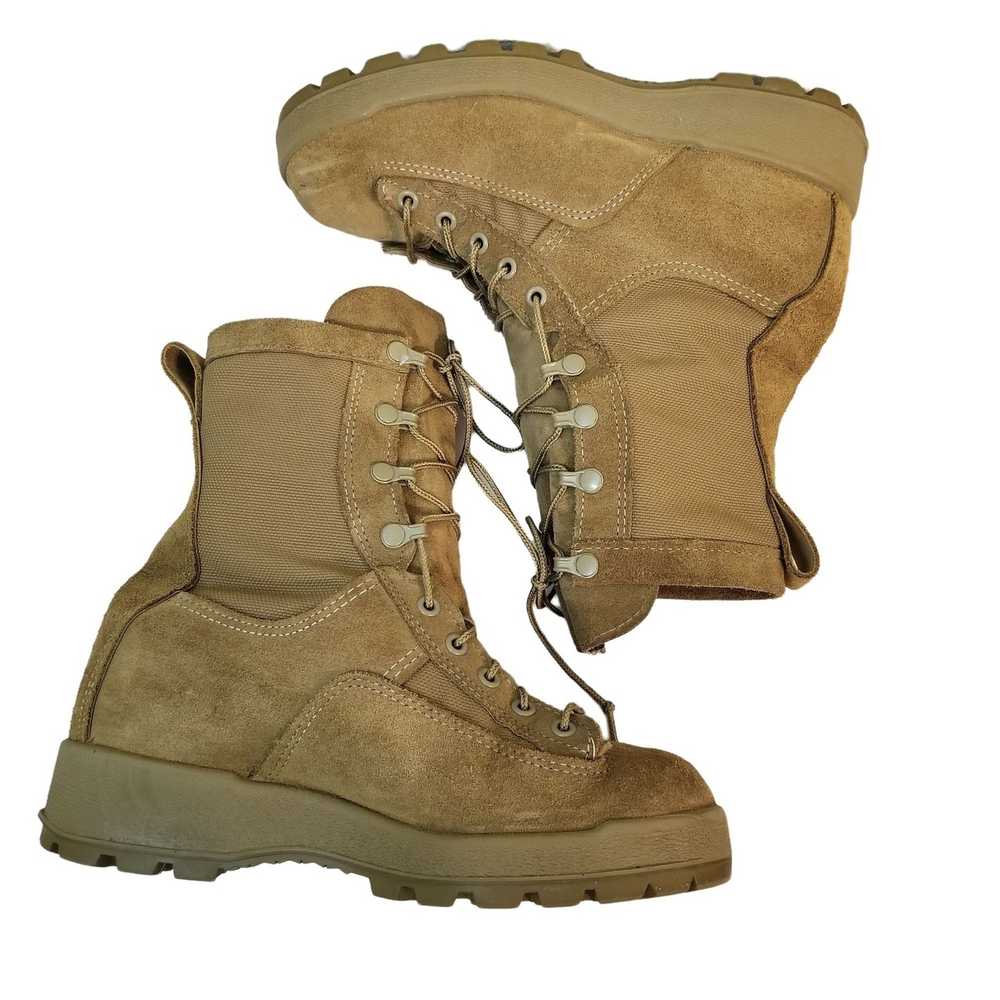 Military Military Combat Lace Up 8W Tan Leather H… - image 10