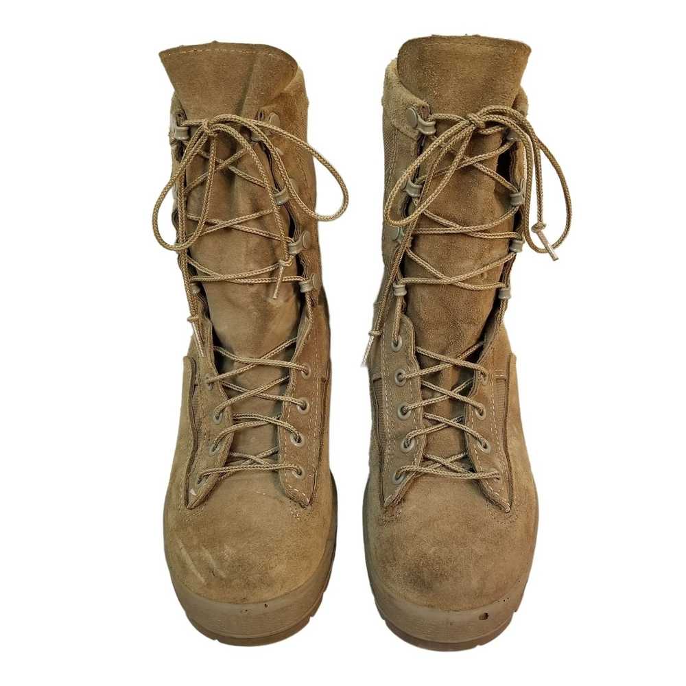 Military Military Combat Lace Up 8W Tan Leather H… - image 12