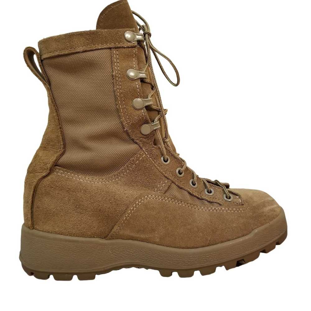 Military Military Combat Lace Up 8W Tan Leather H… - image 7