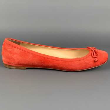 Christian Louboutin Coral Suede Ballet Flats