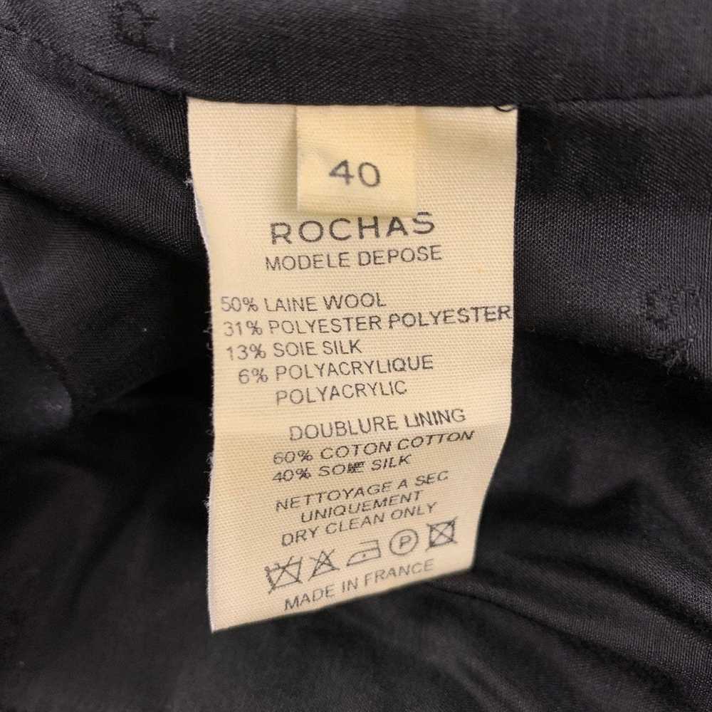 Rochas Black Textured Wool Peplum Jacket - image 5
