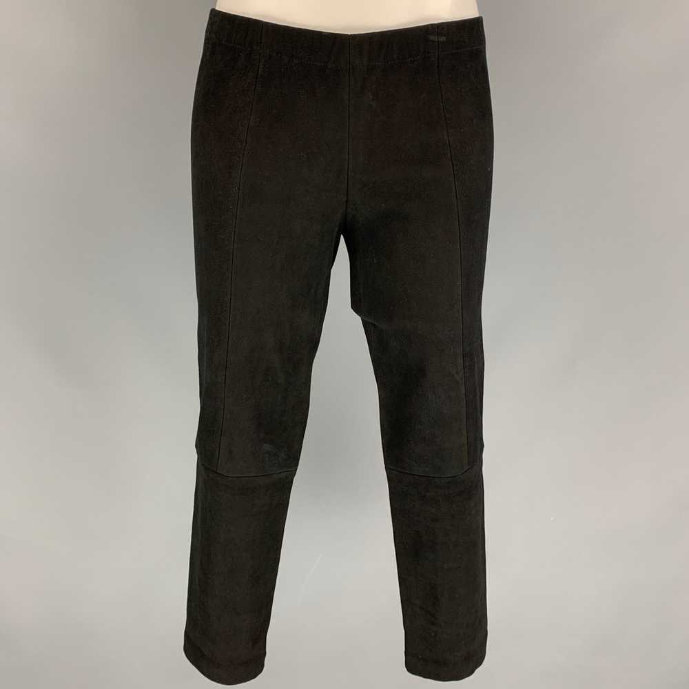 Other Black Suede Capri Casual Pants - image 1