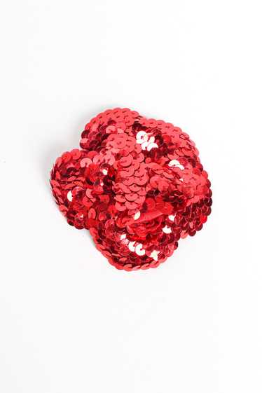 CHANEL Camellia Sequin Flower Pin
