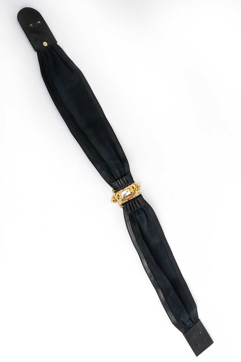 Filigree Ruby Crystal Leather Sash Belt - image 5