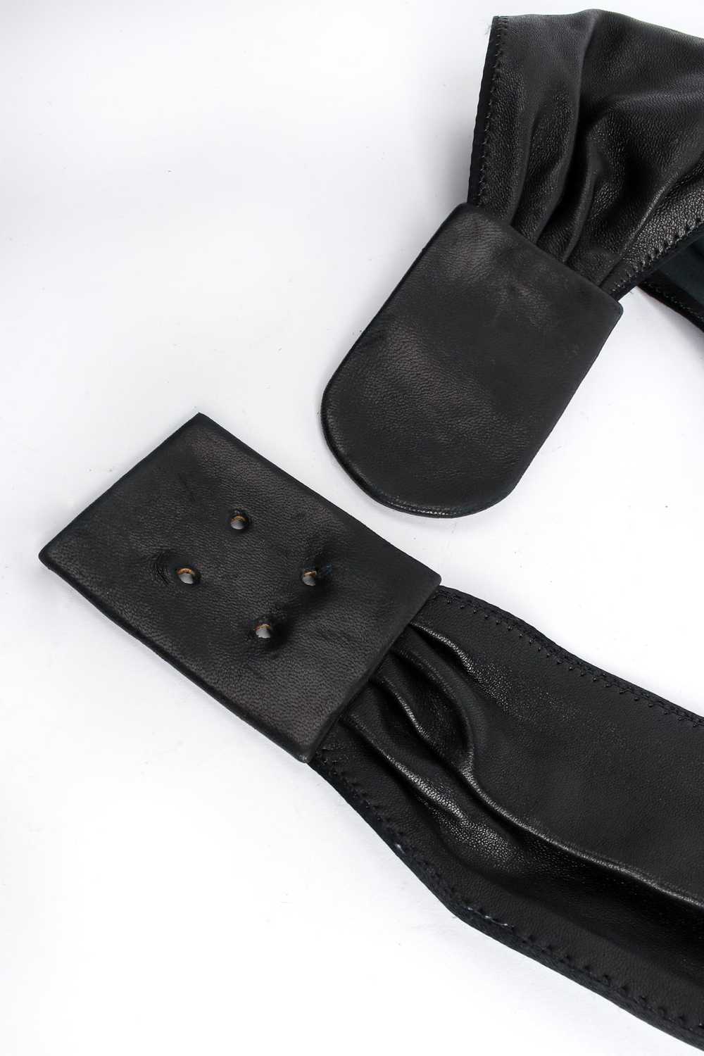 Filigree Ruby Crystal Leather Sash Belt - image 9